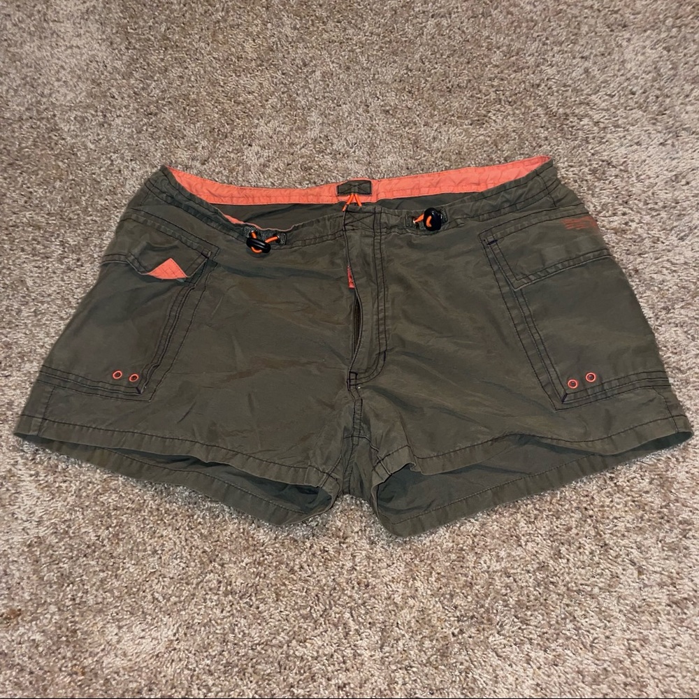 army green hiking shorts